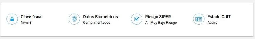 En Mi perfil, ARCA muestra el nivel de la clave fiscal